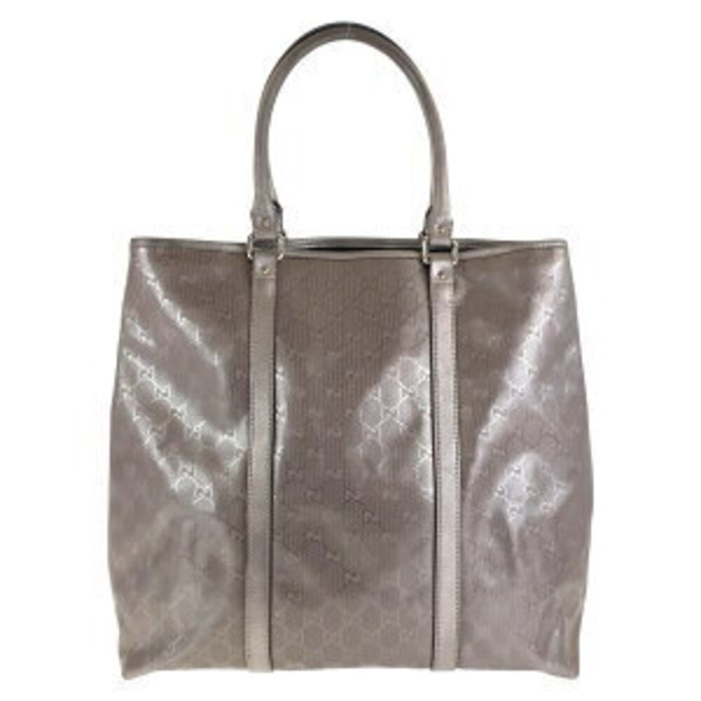Gucci Bag Leather GG Shoulder Canvas Imprime Tote Brown